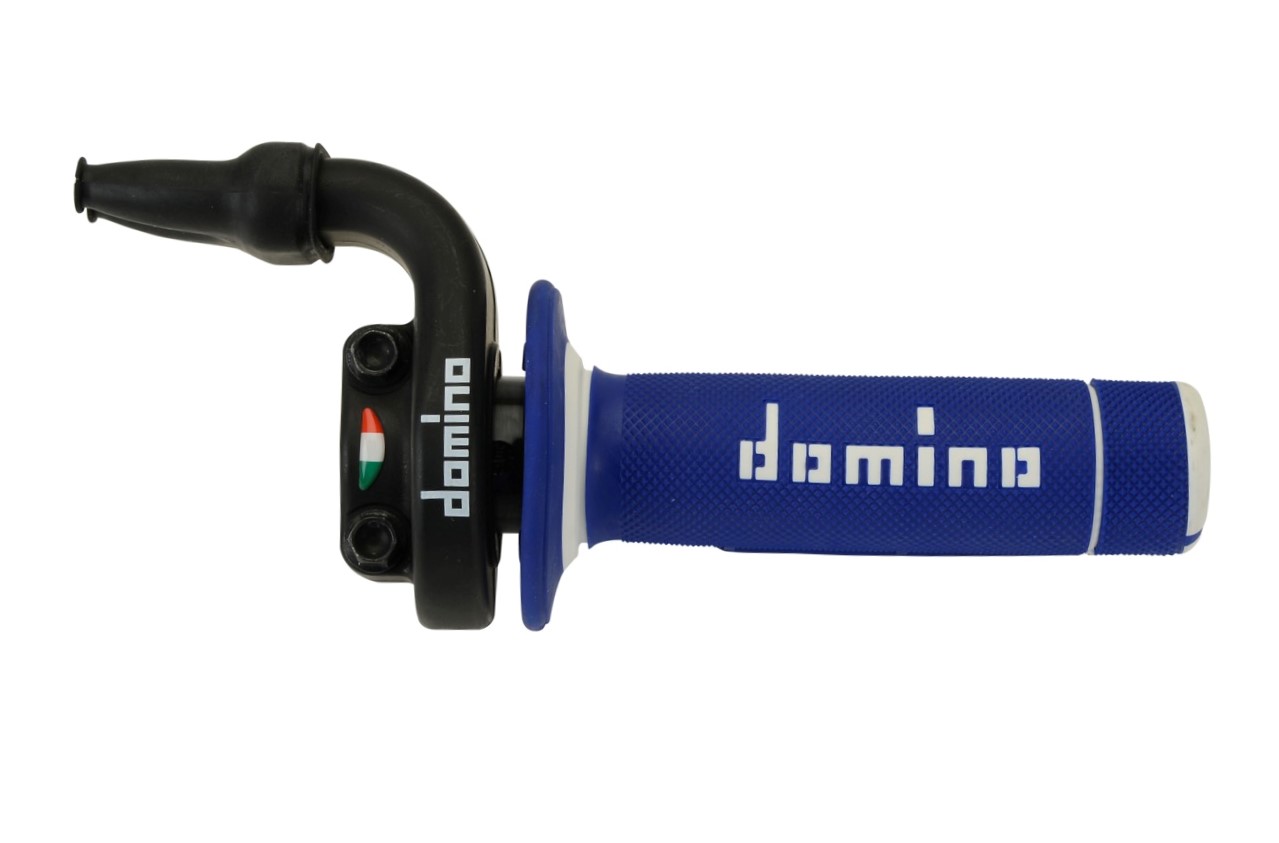 Comando gas Domino in alluminio KRE 03 con manopole A020 colore Blu/Bianche