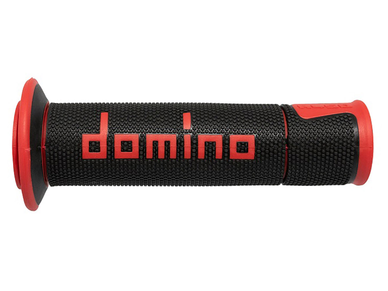 Coppia manopole stradali Domino Touring 22-26mm Rosso Nero